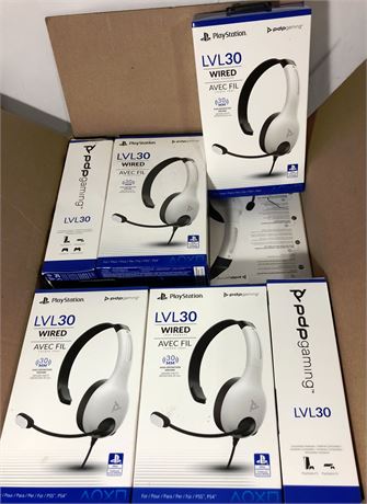 NEW Lot Of 10 PDP Gaming LVL30 Wired Gaming Headset For Playstation 4 & 5 $322 