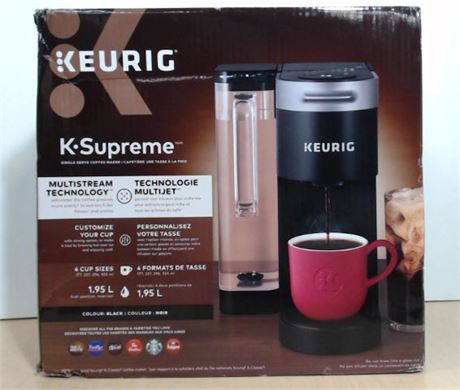 Keurig K-Supreme Single Serve Coffee Maker, 4 Cup Sz: 6, 8, 10, 12oz $148 