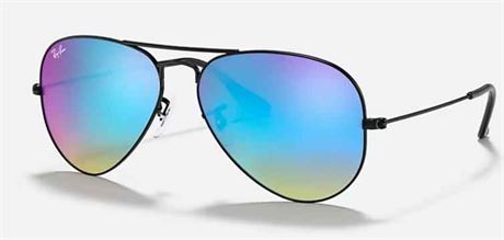 NEW Ray Ban Unisex RB3026 002/4O Aviator Flash Lenses Sunglasses sz 62-14 $289 