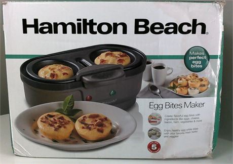 NEW OPEN BOX Hamilton Beach 25505C Egg Bite Maker Grey $47.12 