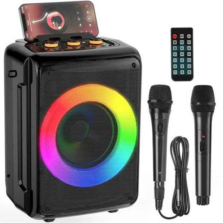 NEW JYX D13 Bluetooth Speaker w/ Wireless Microphone Karaoke PA System $180 