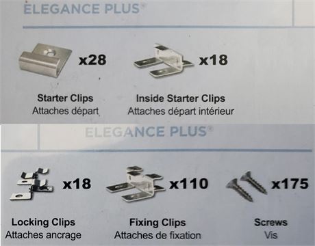 NEW Elegance Plus EPBLISTER50SQFT Stainless Steel Deck Clip 349 Piece Set $79.99 