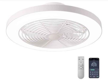NEW Orison ORISON-8030 Smart Ceiling Fan with Light, White $356 