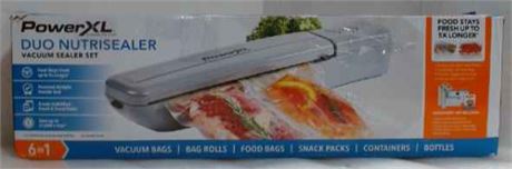 NEW OPEN BOX PowerXL HR0013 Duo NutriSealer Food Vacuum Sealer $110 