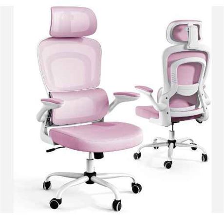 NEW OPEN BOX Someet Ergonomic Mesh Office Chair, Pink $250 