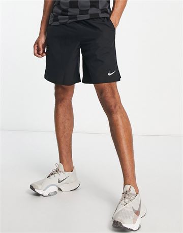 NEW Nike Mens Dri-Fit Challenger 9-in. Unlined Running Shorts, Sz M, Black $56 