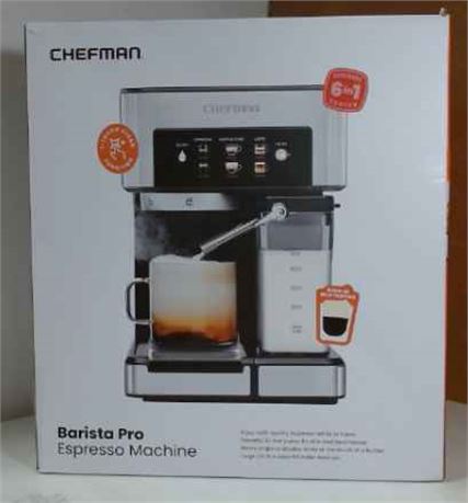 Chefman RJ54-V2-CA 6-in-1 Espresso Machine with Built-In Milk Froth $199.99 