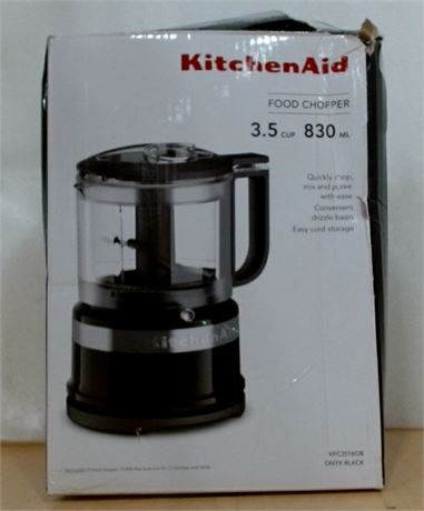 NEW OPEN BOX KitchenAid KFC3516OB 3.5-Cup Food Processor, Black $89.99 - READ 