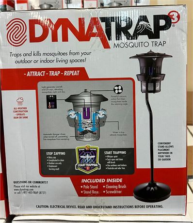 NEW Dynatrap Dt1210-ca Insect Trap With Pole And Water Collection Tray $251 