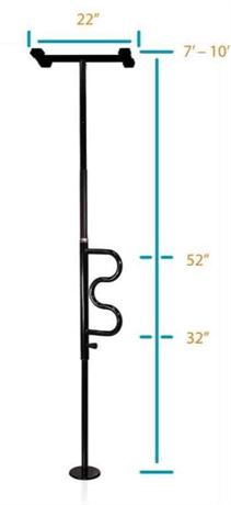 Stander Security Pole/Curve Grab Bar Metallic Black $264 