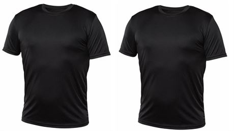 NEW Blank Activewear Men's Short Sleeve T-Shirt, 2-Pk Sz 2XL Black $30 