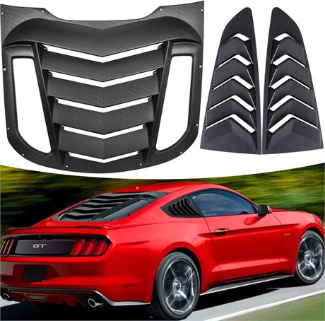 NEW OPEN BOX Camoo 3pcs Rear + Side Window Louvers For Ford Mustang $344 - READ 